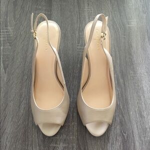 Cole Haan Women's Cream Slingback Heels